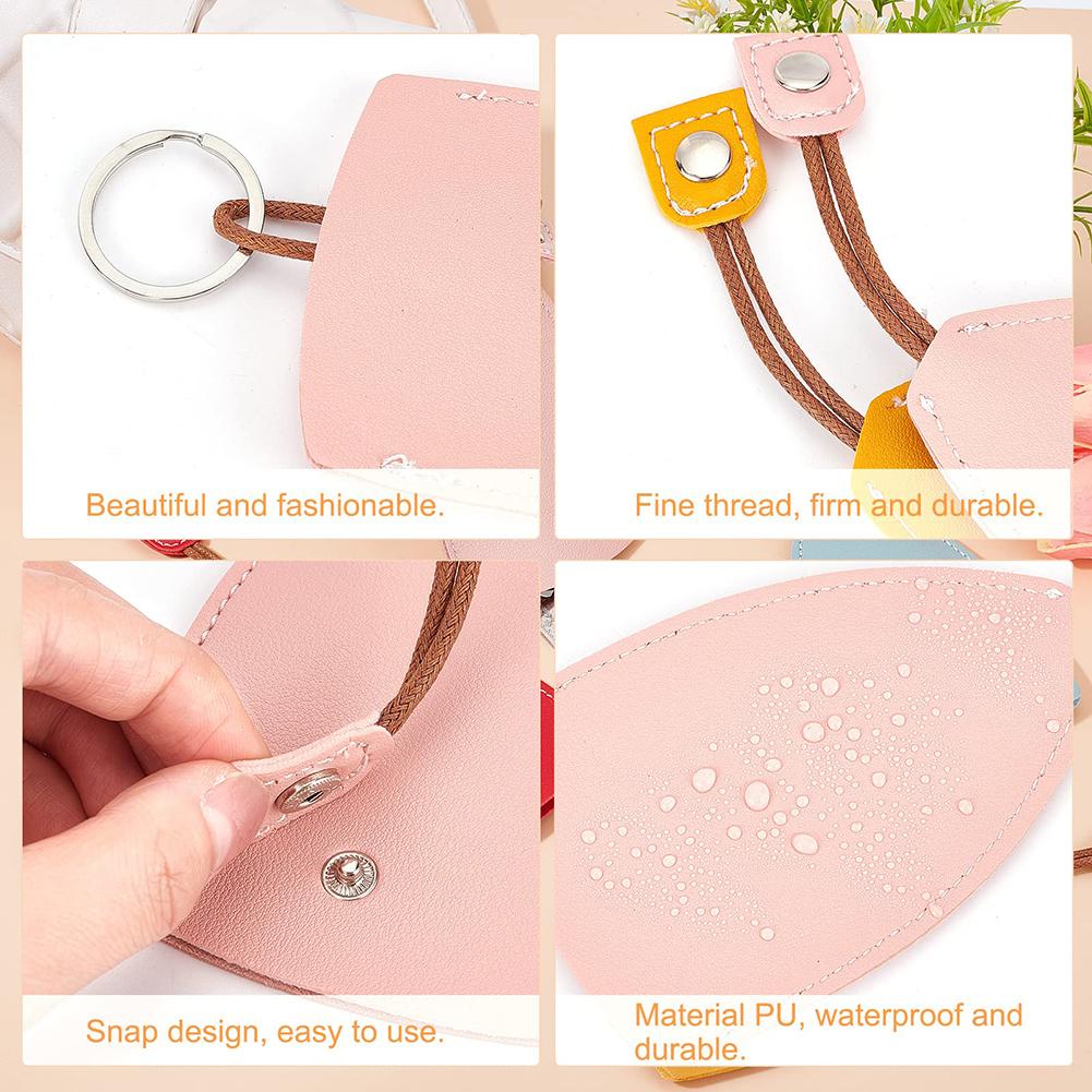 Schwarz Gelb Rot Rosa Blau. Schlüsseletui mit kreativem Auszug