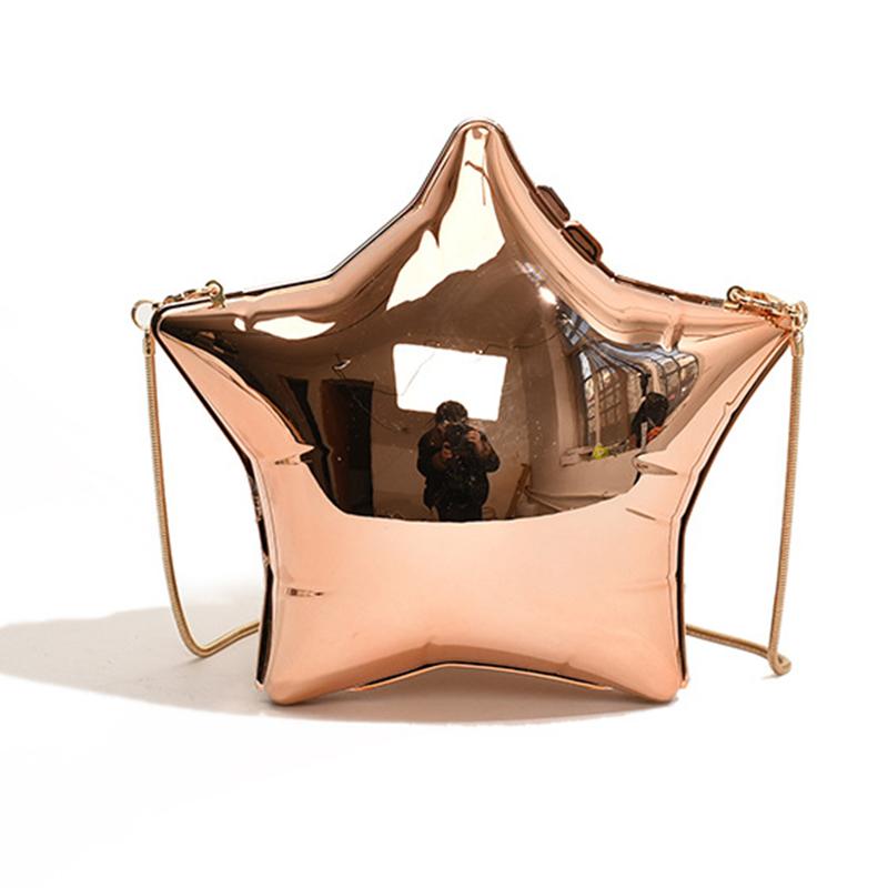 Akrylová lesklá crossbody kabelka s hvězdami pro ženy, párty tašky přes rameno, dámská designová luxusní kabelka, vysoká kvalita 2024
