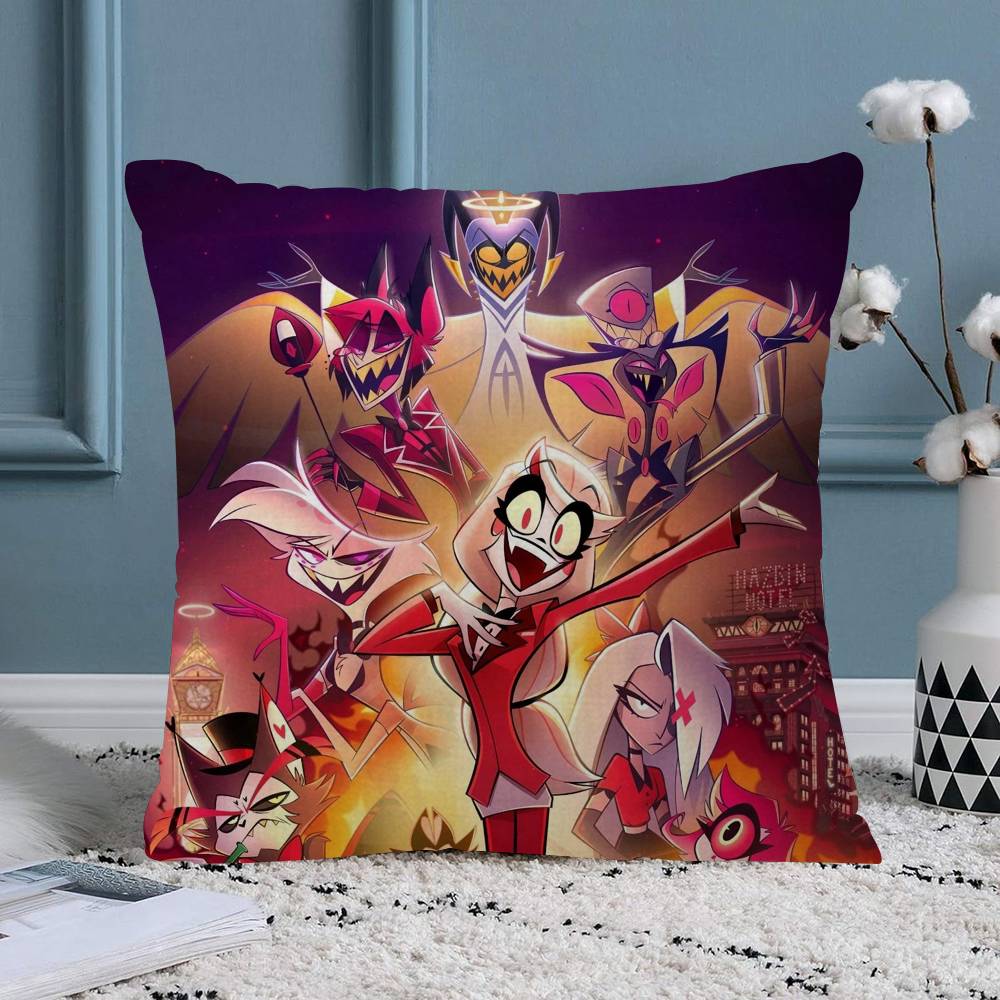 Anime HHazbin HHotel Maple Design Cushion Cover Happy Autumn Harvest Decor Holiday Decorati Pillow Cover