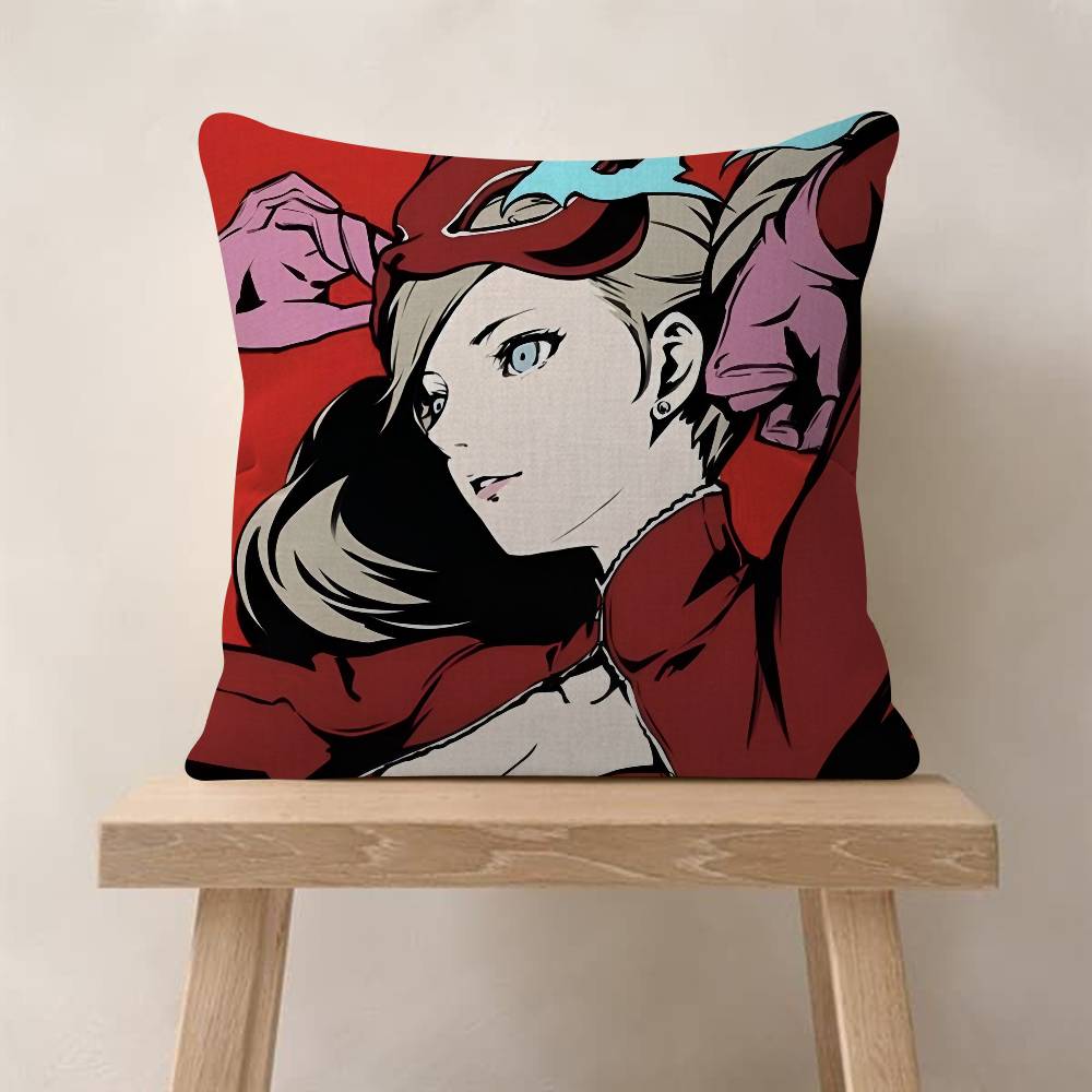 Game P-Persona 5 Cushion Cover Pillow Cover Decor Pillowcase Printed Cushion Case For Couch