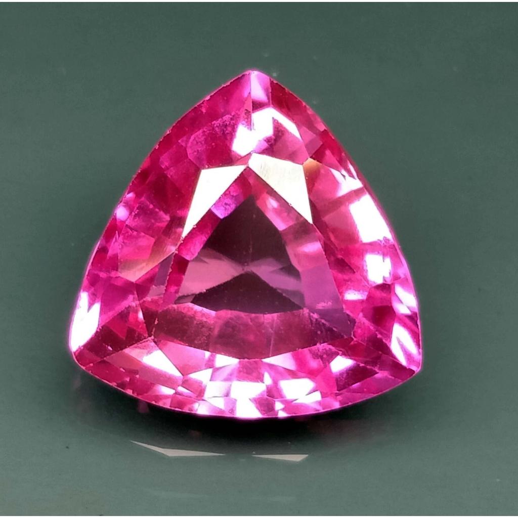 Natural Pink Sapphire 12-13 Ct Trillion Cut Certified Stunning Loose Gemstone
