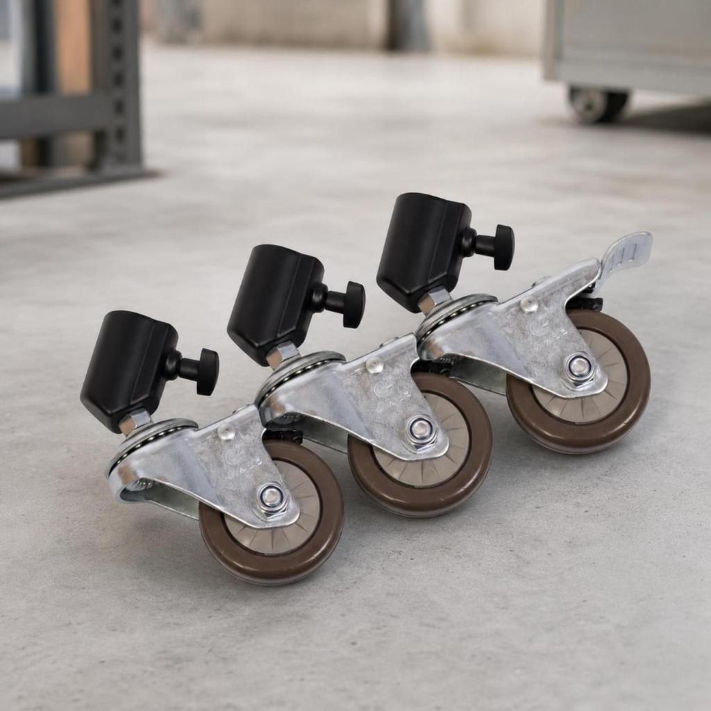 3 Pieces Studio Stand Caster Long-Lasting Casters Universal for Photographers