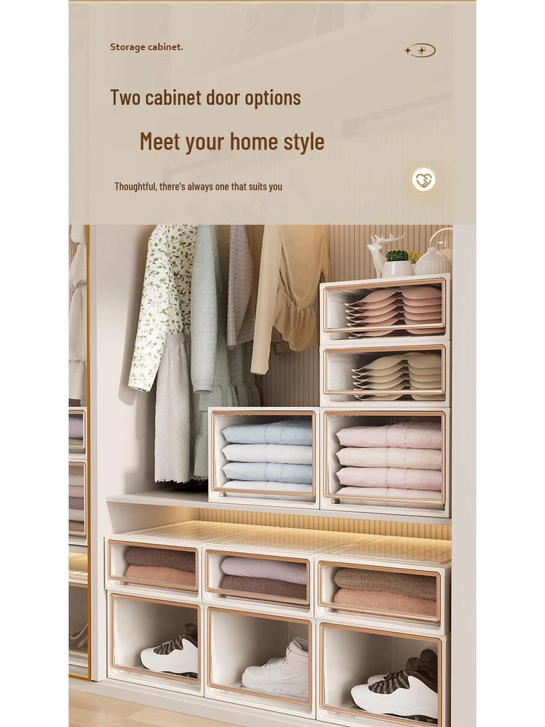 Plastic Storage Cabinet: Large Capacity Drawer Organizer for Clothes and Underwear