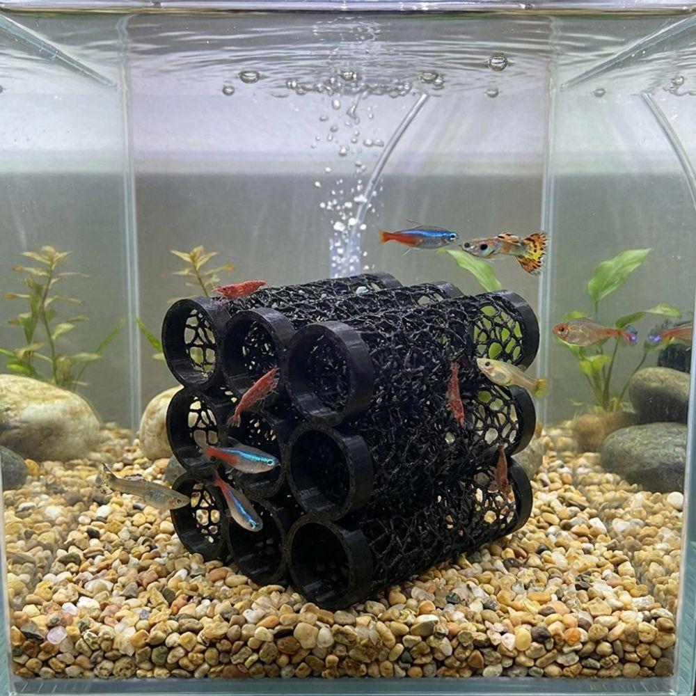 3-10 Holes Fish Shrimp Hideout Shelter Hollow Out Aquarium Fish Safe Bed  Fish Tank Ornaments