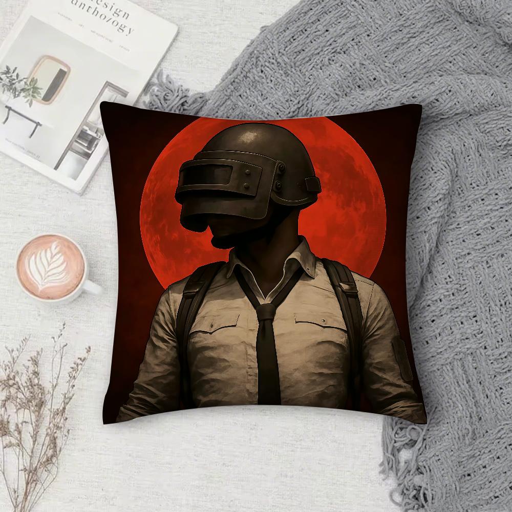 Game PPUBGs Pillow Case Square DoubleSided Printing Sofa Cushion Cover Pillowcase Bedroom Bedside