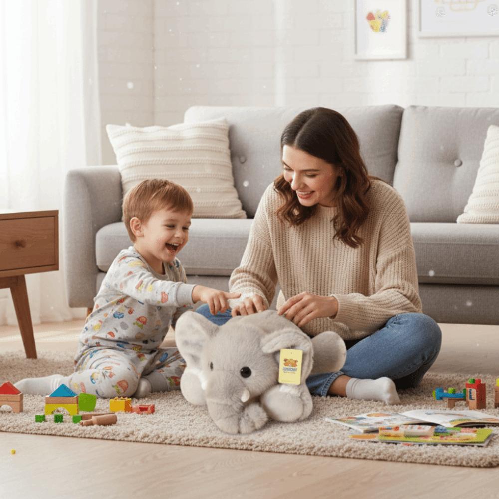 Stuffed Animals Stuffed Elephant Toy Back Cushion Elephant Doll Elephant Plush Doll Kids Toy