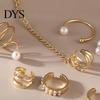 Commute Cartilage Earrings 1 Set Ear Clips Faux Pearl Rhinestone Different Shape Non-piercing C-shaped Decoration Jewelry Prom Party Cuffs