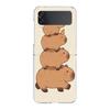 Cartoon Capybara Hard PC Phone Case For Samsung Galaxy Z Flip 5 4 3 Transparent Cover For Galaxy Z Flip 6 Foldable Shockproof