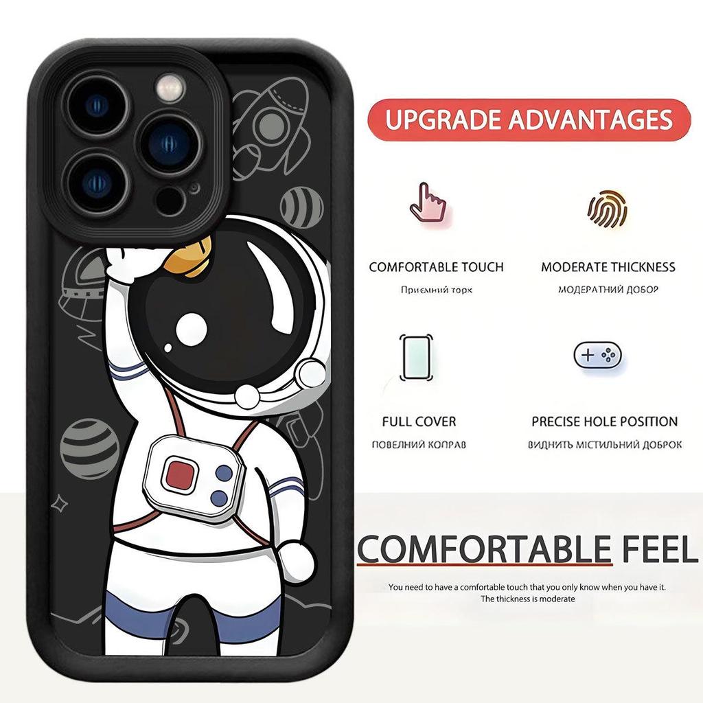 Astronaut Groove Black iPhone 14/15/16/17 Pro Max Protective Case