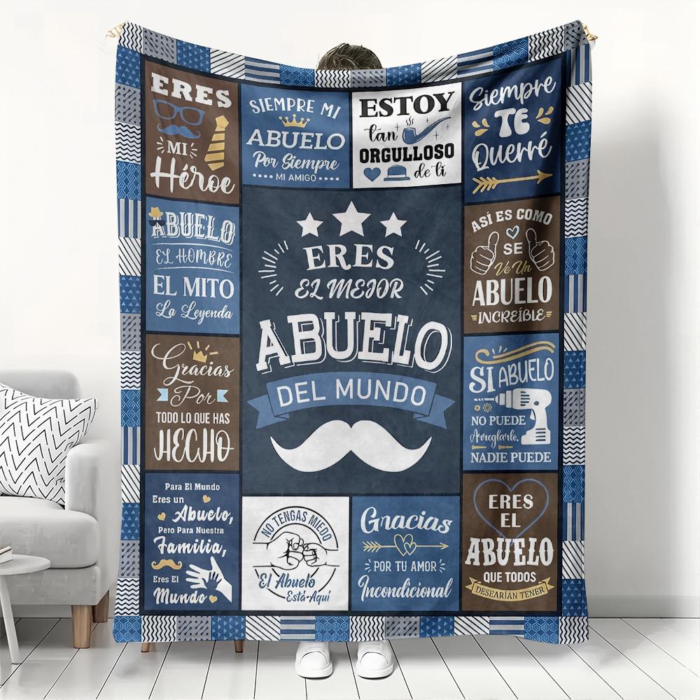Gift To Abuelita Abuelo Mama Papa Thin Blankets for Anniversary Birthday Father's Day Mother's Day Festival Gift Four Season Use