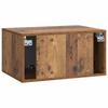 Wall Mounted TV Cabinet Reclaimed Wood Look 59.5 x 41 x 30 cm