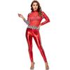 European and American red sexy one-piece racing clothes, cheerleading clothes, patent leather football baby locomotive clothes, cheerleading clothes