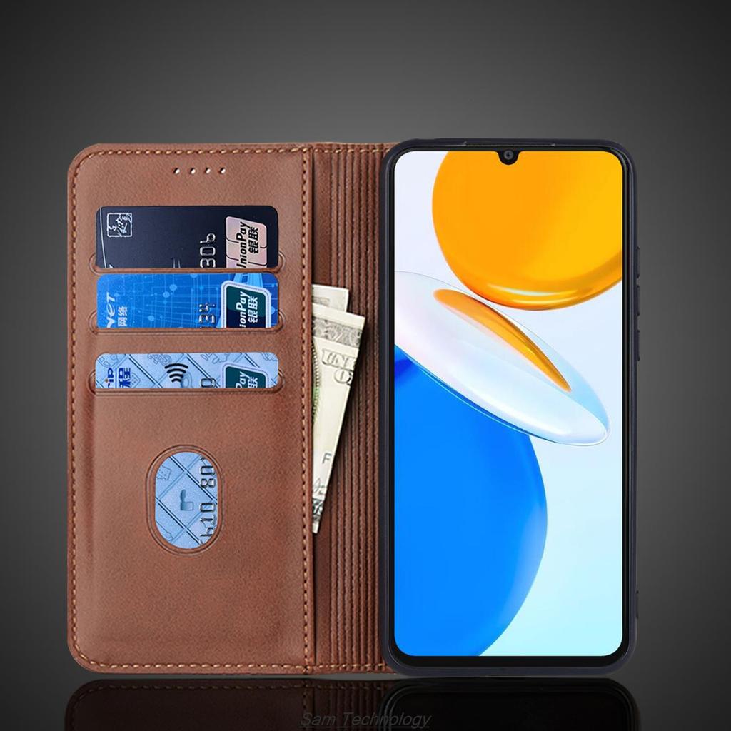 Magnetic Attraction Leather Case for Huawei Honor X7 Holster Flip Cover Case Wallet Phone Bags Fundas Coque