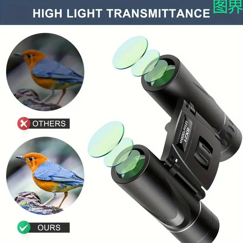 1PCS High Power HD Binoculars, Small Pocket Binoculars Clear View for Outdoor Fun & Gifting