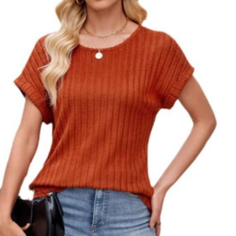 

Весенняя однотонная футболка с круглым вырезом и питоновой полоской, повседневная, с коротким рукавом XXL кирпич красный