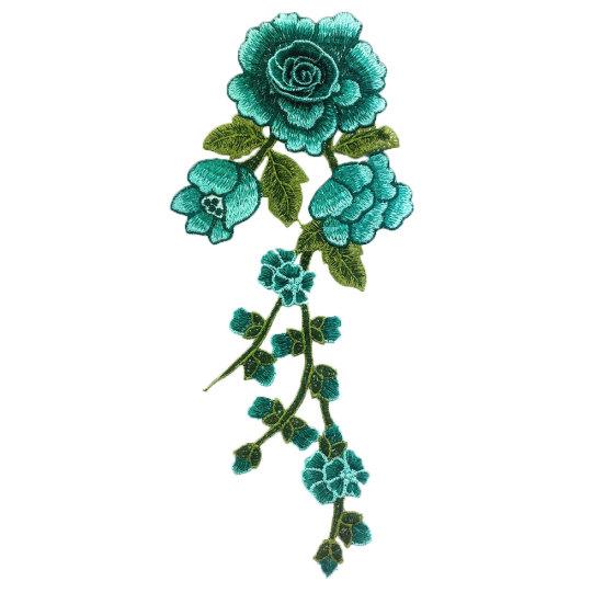 Kwiatowy haft naszywka z haftem DIY szycie na sukience z aplikacją Craft