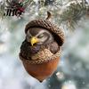 Addobbo Natalizio di Lunga Durata Animale del Bosco Ghianda Ornamenti da Appendere Decorazione per Albero di Natale in Acrilico con Robusti Disegni di Scoiattolo Coniglio Pony 2D