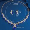 3pcs Women's Elegant Jewelry Set Suitable for Party Banquet Luxury Dress Accessories Holiday Gifts Fashion Necklace Earrings Set