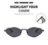1pcs/5pcs Fashion Small Sunglasses Women Brand Designer Metal Men Polygon Frame Eyeglasses UV Protection Man Shades Oculos