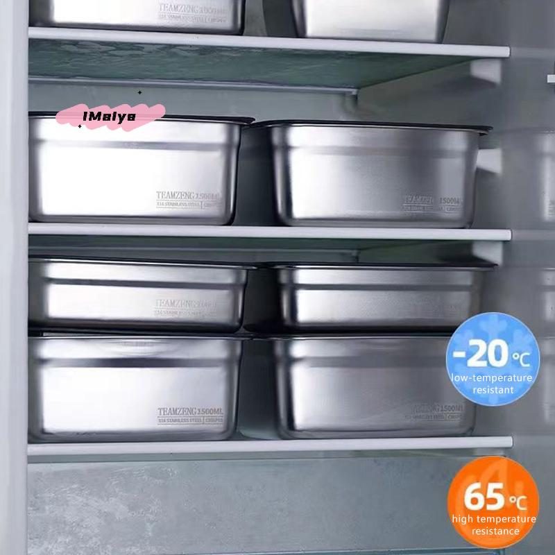 316 Stainless Steel Leak-proof Bento Box Sealed Camping Lunch Box Fresh-Keeping Fruit Container for Household Refrigerators