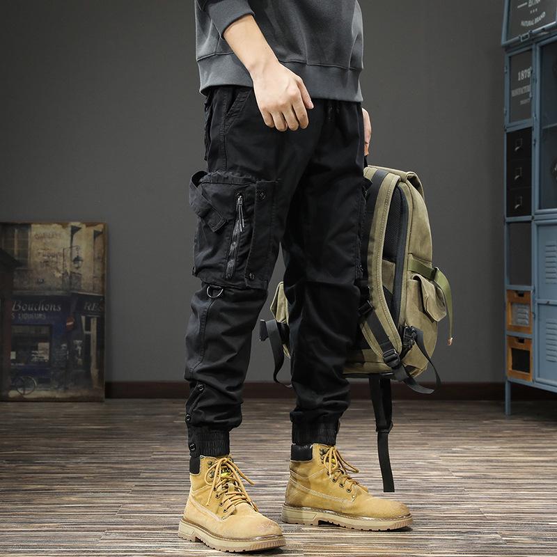 Men's Tactical Slim Fit Retro Washed Overalls for Autumn/Winter - Heavy-Duty, Cuffed Casual Pants
