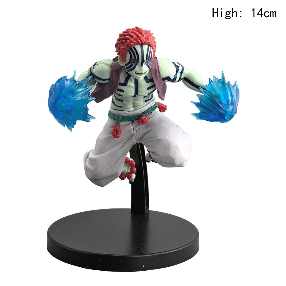 Anime Demon Slayer Noodle Stopper Akaza Douma Warrior Action Model Kids Playthings Gifts Desk Decoration Collection Decoration PVC
