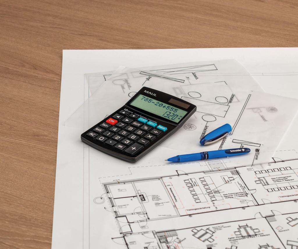 MAUL MTL 600 Commercial Calculator Calculator with Commercial Functions 12 Digit Display, 2 Lines with Tax Invoice and Correction Function Solar