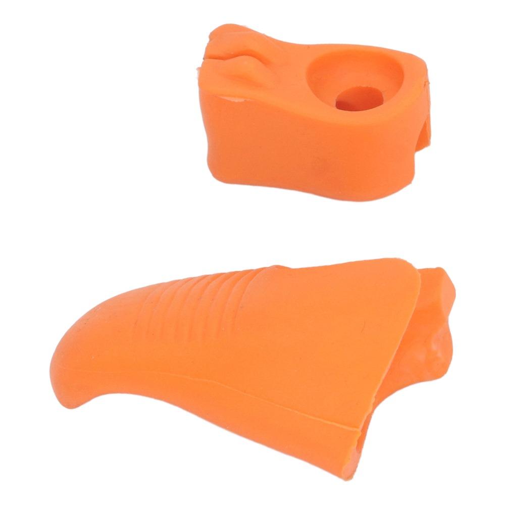 4PCS Rubber Violin Bow Teaching Aid Orange Color Thumb Stabilizer Support Violin Teaching Aid