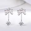 Sweet Dripping Bowknot 0.5 Carat Moissanite Earrings for Women Exquisite Long Tassel Fashion Studs with Dignified Temperament