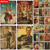 Vintage Russian Metal Sign Plaque Tin Sign Plate Wall Decor For Bar Club Man Cave Classical Painting Propaganda Poster