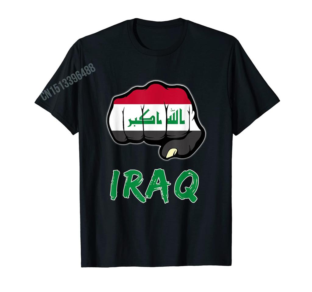 ZX More Design Super Iraqi Heritage Proud Iraq Roots Flag TShirt Map For Men Women T Shirt Tops Cotton Tees