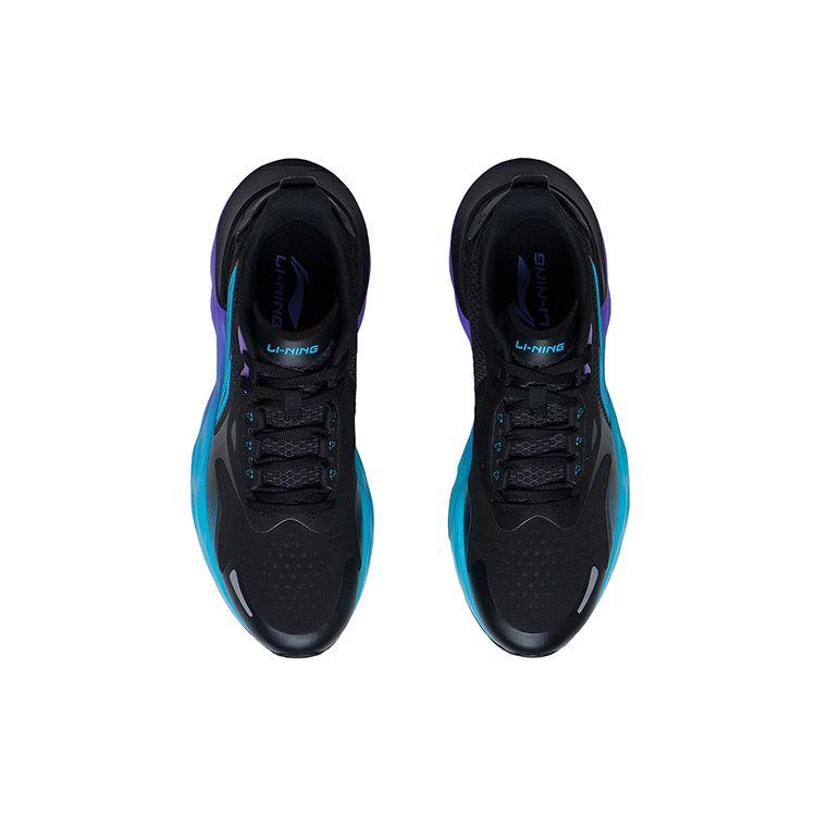 Li-Ning Yufeng Casual Fabric Synthetic Leather Shock Absorbing Non-Slip Wear-Resistant Low-Top Running Shoes Men Sneaker Black ARSS013-1