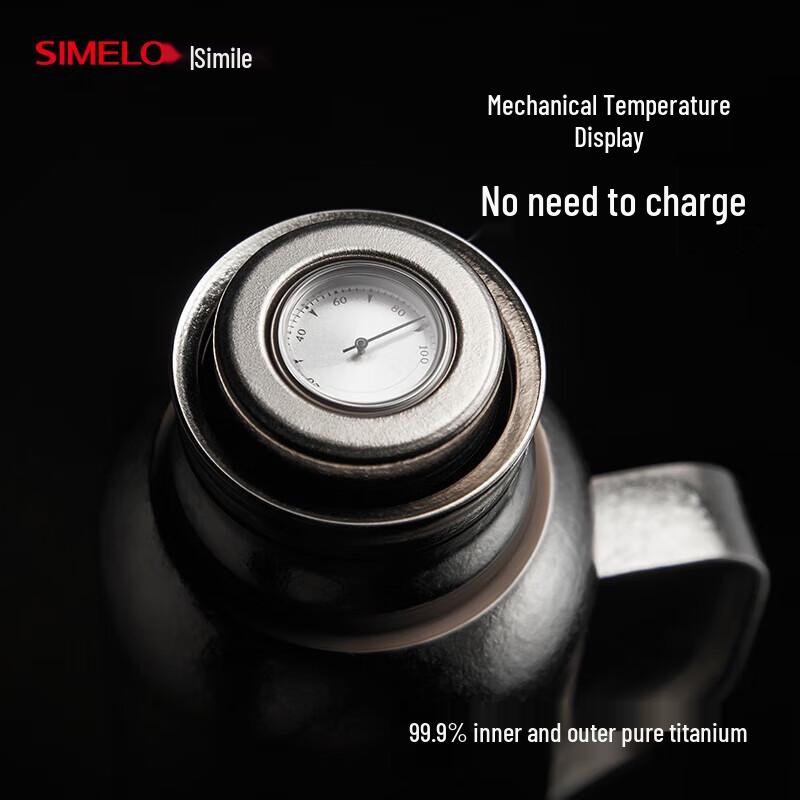 Shimeile Temperature Display Pure Titanium Insulated Mug
