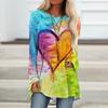 Round Neck 3D Ethnic Style Printed Top Fashionable Casual Long Sleeved Women's T-shirts