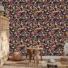 Wild Flowers Wallpaper Navy Blue and Brown for Living Room and Bedroom 50x1000