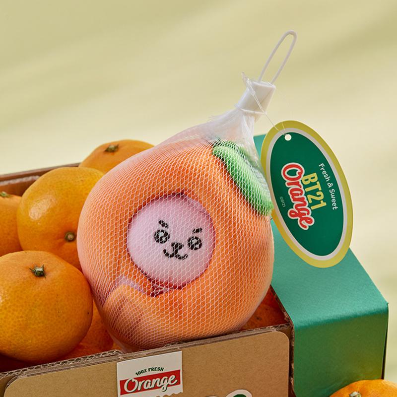 BT BABY orange party series doll keychain, bag hanging LINE FRIENDS