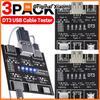 1-3Pcs DT3 USB Tester Data Cable Detection Board for IOS Android Micro Type-C Short Circuit on-Off Switching Test Board Tool
