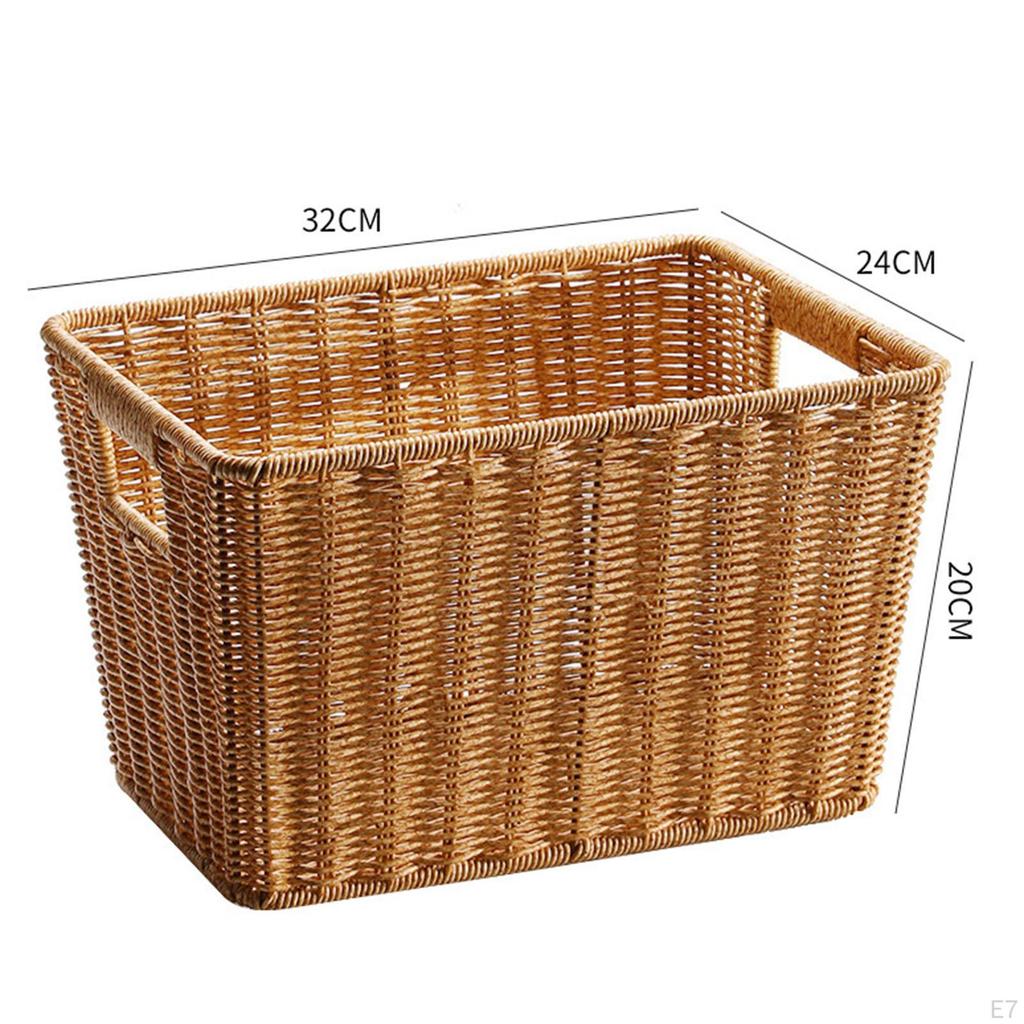 Decorative Storage Bin Sundries Baskets Desktop Basket Woven for Household