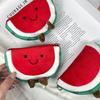 Niedliche, kreative Geldbörse aus weichem Plüsch mit Reißverschluss, Cartoon-Wassermelone, diverse Organizer-Tasche, tragbare Aufbewahrungstasche für Kopfhörer, Geschenke