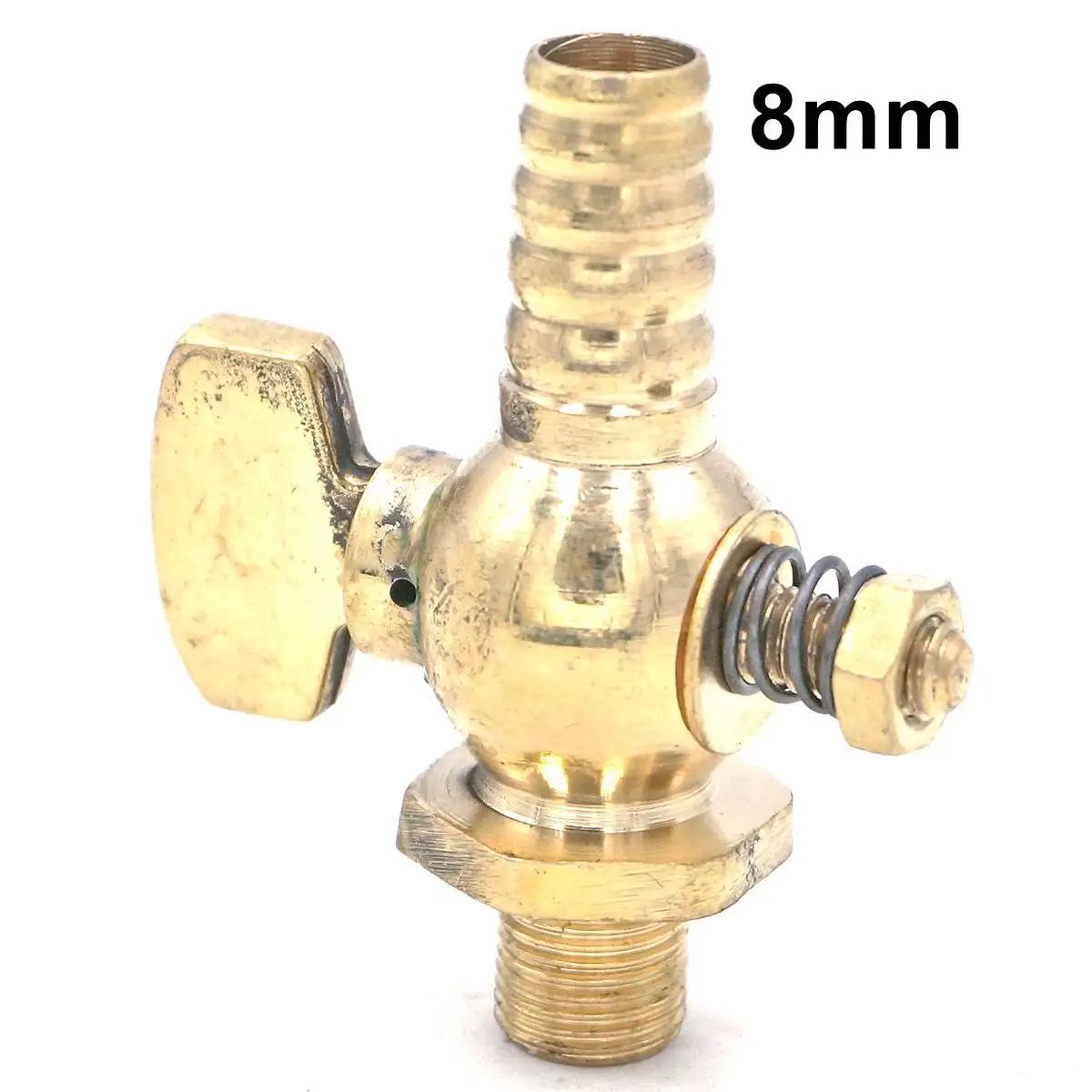 1/8  1/4  3/8  1/2  BSP Außengewinde auf 8mm 10mm Innendurchmesser Schlauchtülle Messing Ablasshahn Absperrventil für Kraftstoff Gas Öl Luft 0,8 MPa (as the picture,1/4")