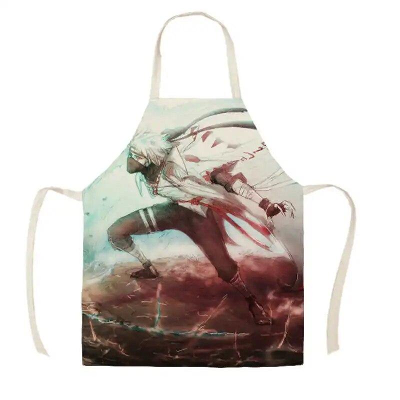 Prosty Kreatywny Apron z Nadrukiem Postaci z Anime do Kuchni Sprzątania Domowego Apron do Gotowania w Domu Apron do Pieczenia
