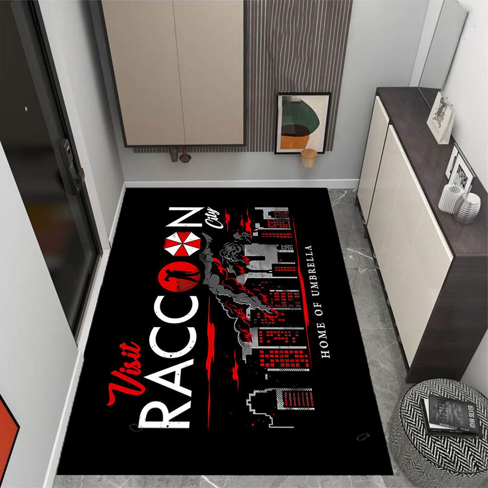 Umbrella Corporation Logo Floor Mat Design for Hallway Study room Dining Room Foyer Antislip Carpet Anime Office Decor Wedding Party Gift
