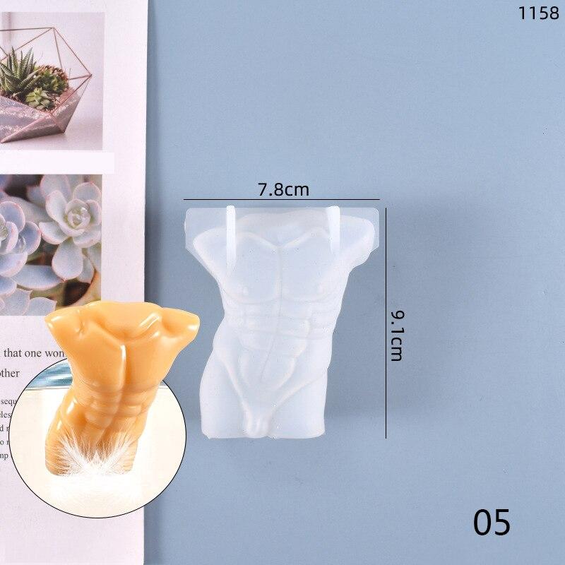 1 buc. Matriță de Ceară Siliconică 3D Corp Uman DIY Instrument pentru Fabricarea Manuală a Lumânărilor Matriță Epoxy Cristal Artă Simulare Decorare Corp Uman
