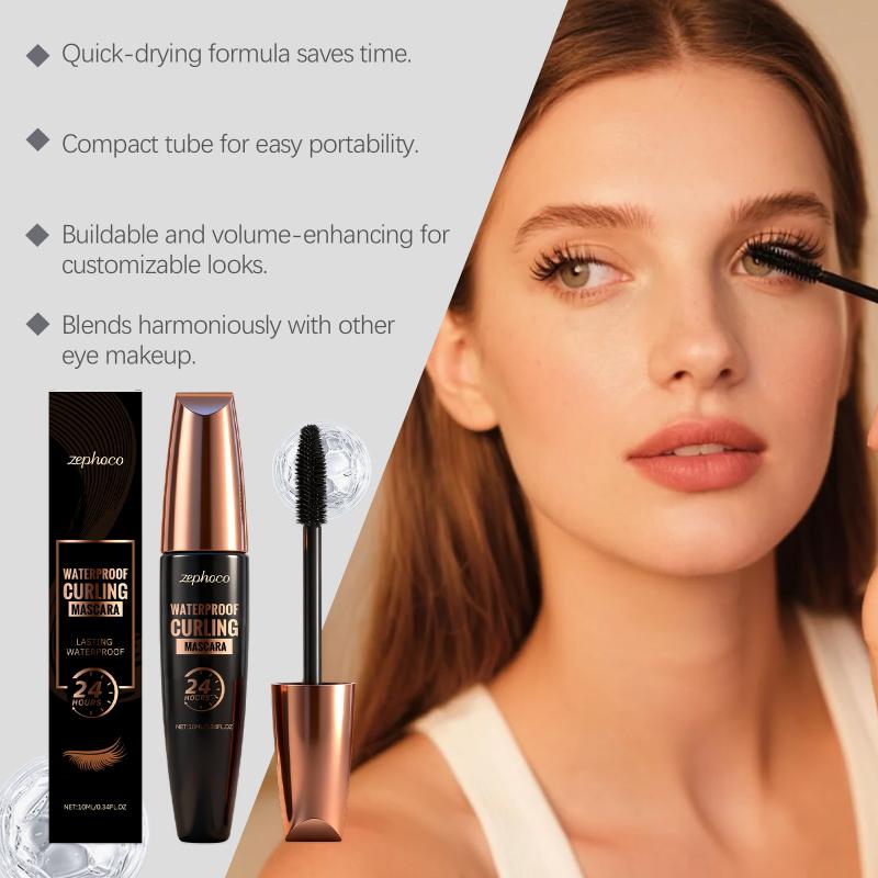 Curling Volumizing Mascara Waterproof Smudge Proof Long Lasting Natural Lash for Quick Daily Makeup