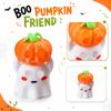 Halloween Ghost Figurine Holding Pumpkin Decoration Small Resin Ornament for Seasonal Home and Office Display