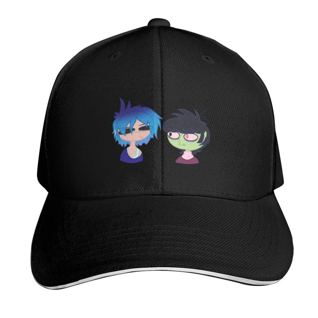2D and Murdoc Scribble Baseball Cap Lightweight Packable Gift for Him Her Casual Daily Wear