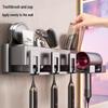 Suction Cup Wall-Mounted Hair Dryer & Toothbrush Holder