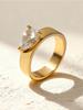 925er Sterlingsilber Mode Zirkon Fortgeschrittener Wassertropfenring Für Damen Verlobung Hochzeit Luxuriöser Hochwertiger Feinschmuck