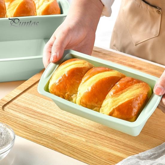 Flexible Baking Mold 1/4Pcs Silicone Bread Loaf Pan Non-Stick Pans for Easy Release Homemade Cakes Brownies Toast Kitchen Tool High Temperature