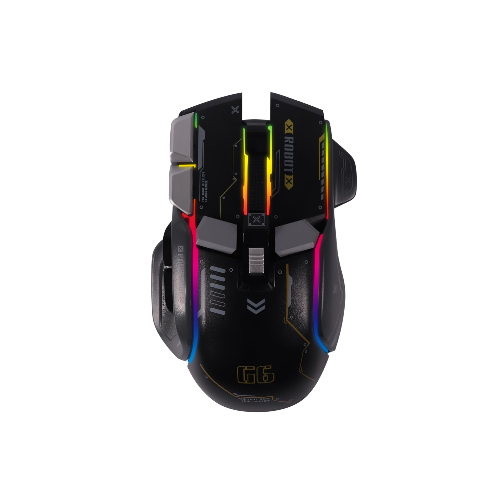

Lightweight Wireless Gaming Mouse, 2.4G+Bluetooth, Wired and Wireless, Type-C Rechargeable, 10 Buttons, 5-Level DPI Adjustment
